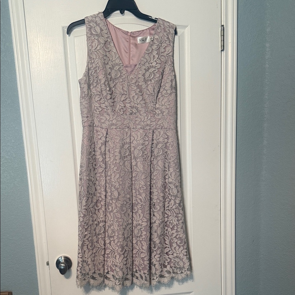 Eliza J Lace Midi Dress - Soft Pink